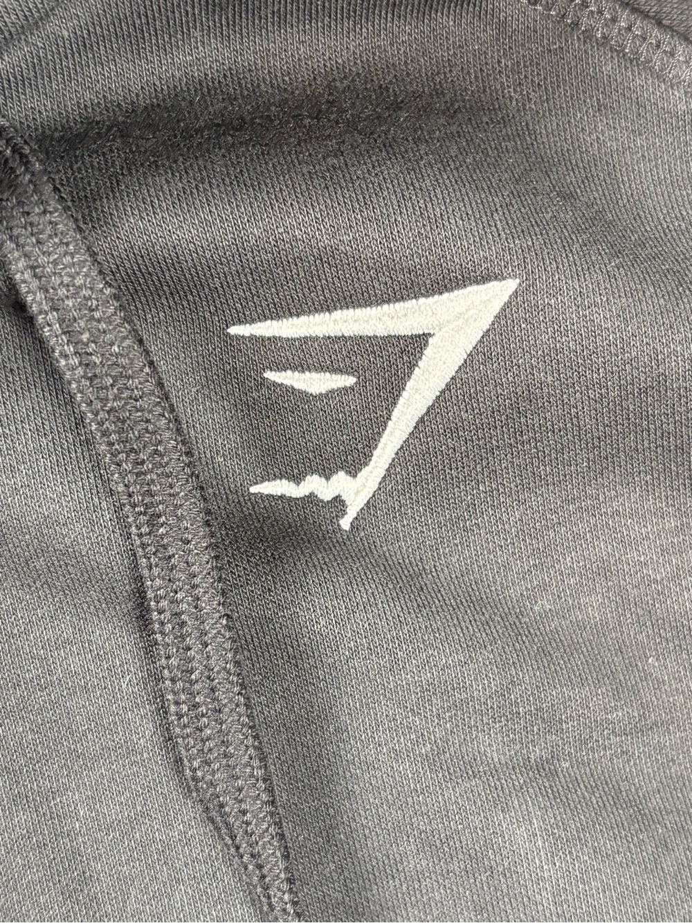 Gymshark Crest Hoodie Black Pullover Logo Sweatshirt Size L - Picture 4 of 7